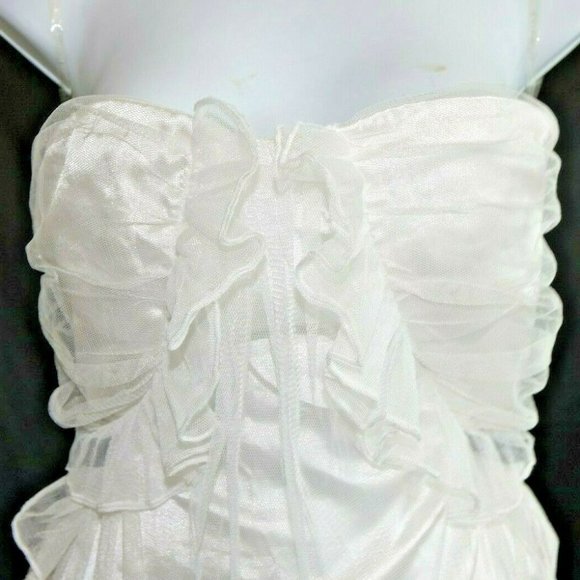 Esley White Bubble Dress Size S Party Dance - Picture 4 of 8